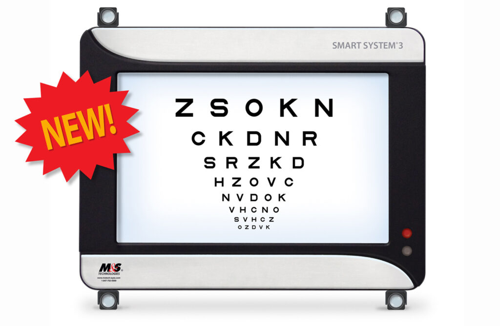 The Smart System 3 is the new high-technology, high-value alternative to chart projectors. It provides powerful visual acuity software in an all-in-one computer. The computerized vision testing system has a wide variety of fully-randomizable charts, contrast sensitivity protocols and multimedia functions.