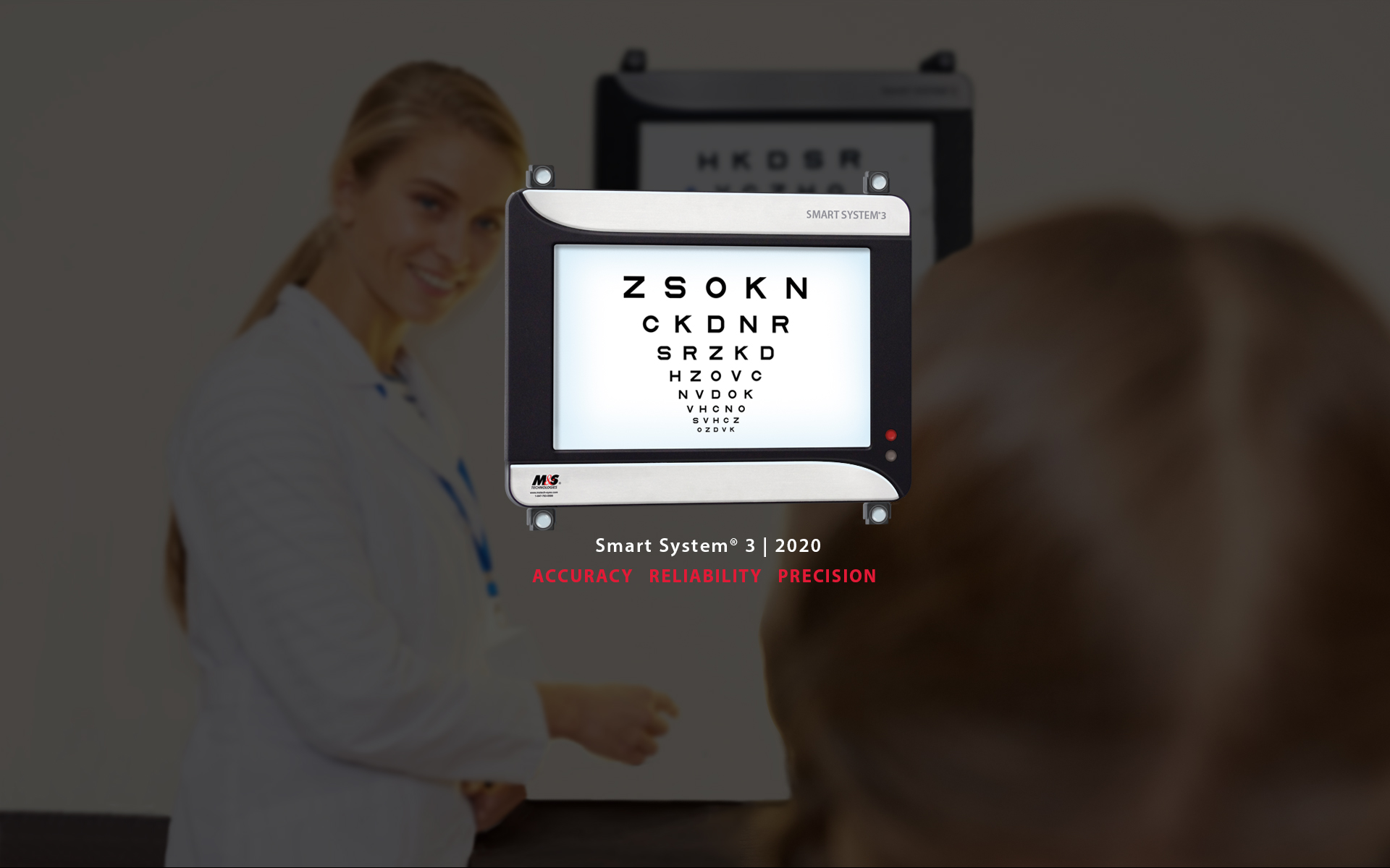 The new Smart System 3 | 2020 gives you powerful, state-of-the-art visual acuity testing software in an All-In-One computer (CPU with 22-inch screen) that installs easily in all types of exam rooms, both mirrored and direct.